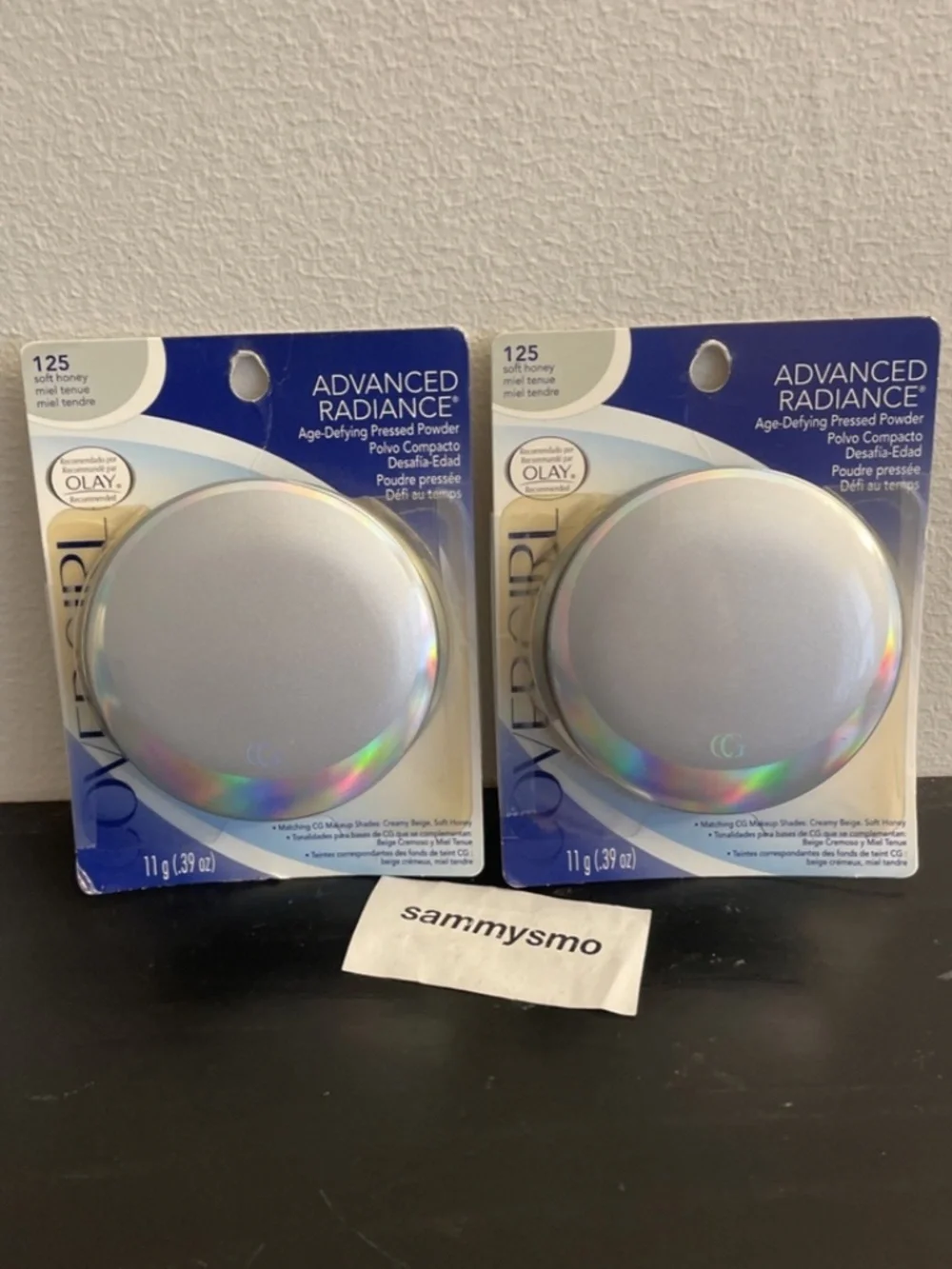 Covergirl Advanced Radiance Age Defying Pressed Powder, 125 Soft Honey x2